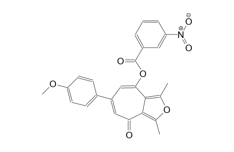 6-(4-methoxyphenyl)-1,3-dimethyl-4-oxo-4H-cyclohepta[c]furan-8-yl 3-nitrobenzoate