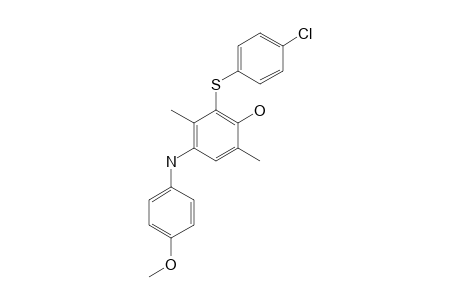 2-((4-CHLOROPHENYL)-THIO)-4-((4-METHOXYPHENYL)-AMINO)-3,6-DIMETHYLPHENOL