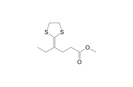 Methyl 4-(1,3-dithiolan-2-ylidene)hexanoate