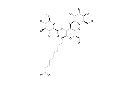 8-METHOXYCARBONYLOCTYL-BETA-D-GALACTOPYRANOSYL-(1->3)-2-DEOXY-2-(METHYL-BETA-D-GLUCOPYRANOSYLURONAMIDE)-BETA-D-GLUCOPYRANOSIDE