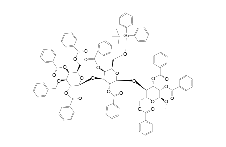 METHYL-2,4,6-TRI-O-BENZOYL-3-O-BENZYL-BETA-D-GALACTOPYRANOSYL-(1->3)-2,4-DI-O-BENZOYL-6-O-(TERT.-BUTYLDIPHENYLSILYL)-BETA-D-GALACTOPYRANOSYL