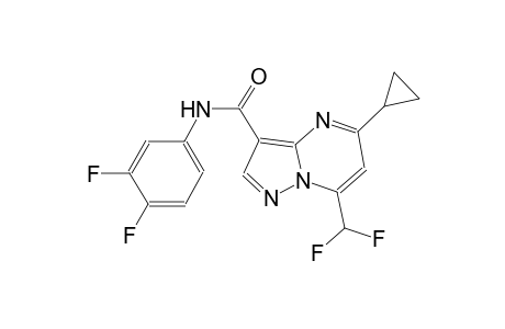 5-cyclopropyl-7-(difluoromethyl)-N-(3,4-difluorophenyl)pyrazolo[1,5-a]pyrimidine-3-carboxamide