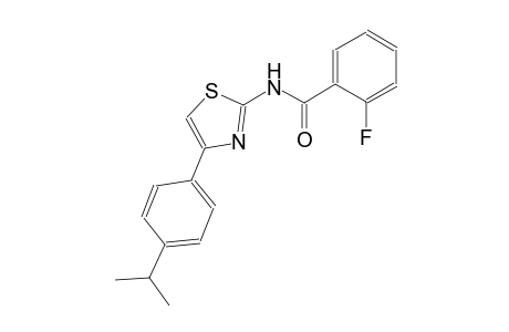 2-fluoro-N-[4-(4-isopropylphenyl)-1,3-thiazol-2-yl]benzamide