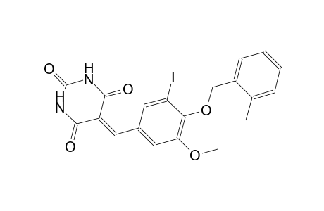 5-{3-iodo-5-methoxy-4-[(2-methylbenzyl)oxy]benzylidene}-2,4,6(1H,3H,5H)-pyrimidinetrione