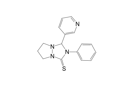 1H,5H-Pyrazolo[1,2-a][1,2,4]triazole-1-thione, tetrahydro-2-phenyl-3-(3-pyridinyl)-