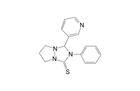 1H,5H-Pyrazolo[1,2-a][1,2,4]triazole-1-thione, tetrahydro-2-phenyl-3-(3-pyridinyl)-