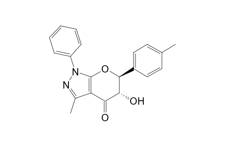 (5S*,6S*)-5-Hydroxy-3-methyl-1-phenyl-6-p-tolyl-5,6-dihydropyrano[2,3-c]pyrazol-4(1H)-one