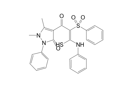 4-(3-mercapto-3-(phenylamino)-2-(phenylsulfonyl)acryloyl)-1,5-dimethyl-2-phenyl-1H-pyrazol-3(2H)-one