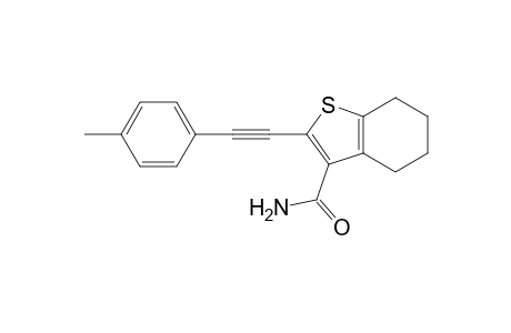 2-(p-Tolylethynyl)-4,5,6,7-tetrahydrobenzo[b]thiophene-3-carboxamide
