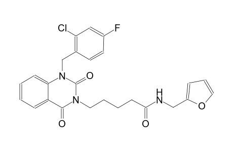 5-(1-(2-chloro-4-fluorobenzyl)-2,4-dioxo-1,4-dihydro-3(2H)-quinazolinyl)-N-(2-furylmethyl)pentanamide