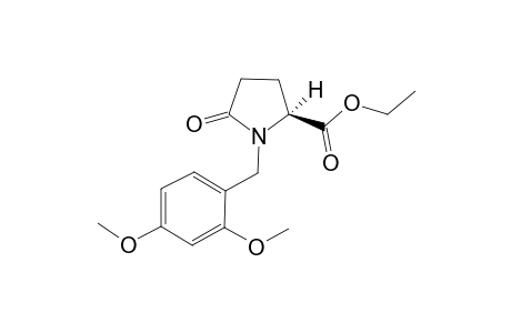 (2S)-1-(2,4-dimethoxybenzyl)-5-keto-pyrrolidine-2-carboxylic acid ethyl ester