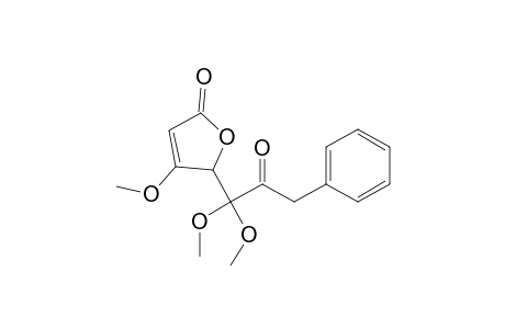 2(5H)-Furanone, 5-(1,1-dimethoxy-2-oxo-3-phenylpropyl)-4-methoxy-