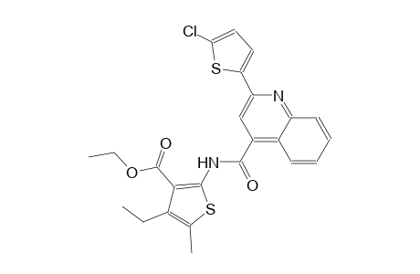 ethyl 2-({[2-(5-chloro-2-thienyl)-4-quinolinyl]carbonyl}amino)-4-ethyl-5-methyl-3-thiophenecarboxylate