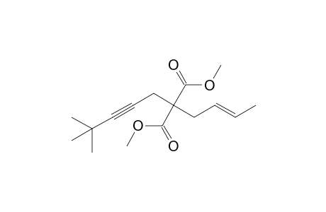 Dimethyl 2-[(E)-but-2-enyl]-2-(4,4-dimethylpent-2-ynyl)propanedioate