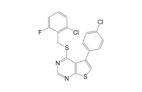 4-[(2-chloro-6-fluorobenzyl)sulfanyl]-5-(4-chlorophenyl)thieno[2,3-d]pyrimidine