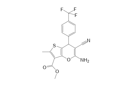 7H-Thieno[3,2-b]pyran-3-carboxylic acid, 5-amino-6-cyano-2-methyl-7-[4-(trifluoromethyl)phenyl]-, methyl ester