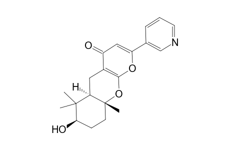 (5aR,7R,9aR)-6,6,9a-trimethyl-7-oxidanyl-2-pyridin-3-yl-5a,7,8,9-tetrahydro-5H-pyrano[2,3-b]chromen-4-one