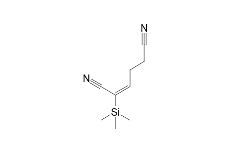 (E)-2-Trimethylsilyl-2-hexenedinitrile
