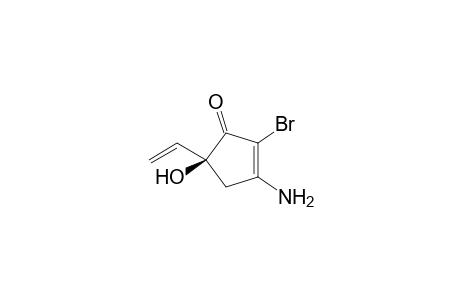 2-Bromo-3-amino-5-hydroxy-5-ethenylcyclopent-2-en-1-one