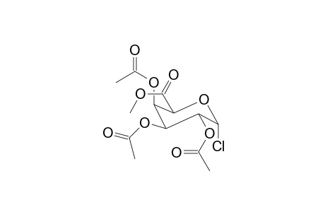 Methyl 2,3,4-tri-O acetyl-.alpha.,D-glucuronatopyranosyl chloride