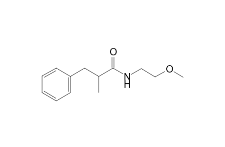 N-(2-methoxyethyl)-2-methyl-3-phenylpropanamide