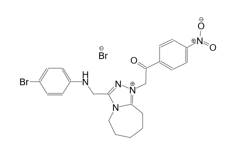 3-[(4-bromoanilino)methyl]-1-[2-(4-nitrophenyl)-2-oxoethyl]-6,7,8,9-tetrahydro-5H-[1,2,4]triazolo[4,5-a]azepin-1-ium bromide