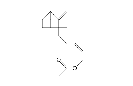 2-endo-(5-Acetoxy-4-methyl-cis-3-pentenyl-1)-2-methyl-3-methylene-bicyclo(2.2.1)heptane