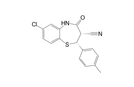 7-Chloro-3-cyano-2,3-dihydro-2-(p-tolyl)-1,5-benzothiazepin-4(5H)-one