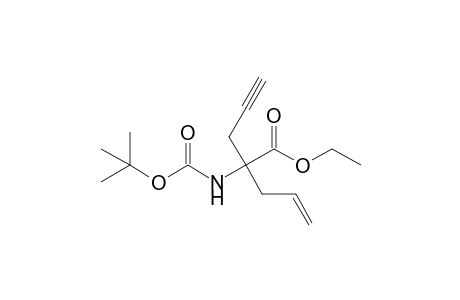 Ethyl 2-allyl-N-(t-butoxycarbonyl)-2-propargylglycinate