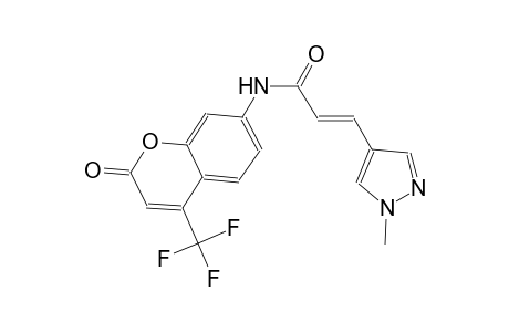 (2E)-3-(1-methyl-1H-pyrazol-4-yl)-N-[2-oxo-4-(trifluoromethyl)-2H-chromen-7-yl]-2-propenamide