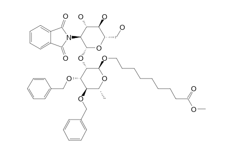 8-METHOXYCARBONYLOCTYL-2-O-(2-DEOXY-2-PHTHALIMIDO-BETA-D-GLUCOPYRANOSYL)-3,4-DI-O-BENZYL-BETA-L-RHAMNOPYRANOSIDE