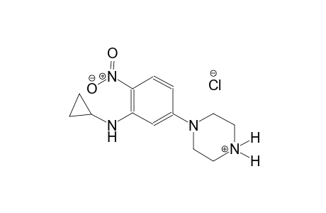 1-[3-(cyclopropylamino)-4-nitrophenyl]piperazin-4-ium chloride
