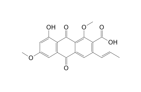 1,6-Dimethoxy-8-oxidanyl-9,10-bis(oxidanylidene)-3-[(E)-prop-1-enyl]anthracene-2-carboxylic acid