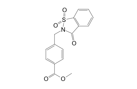 Benzoic acid, 4-[[3-oxo-1,2-benzisothiazol-2(3H)-yl]methyl]-, methyl ester, S,S-dioxide