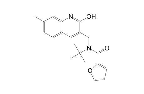 N-(tert-butyl)-N-[(2-hydroxy-7-methyl-3-quinolinyl)methyl]-2-furamide