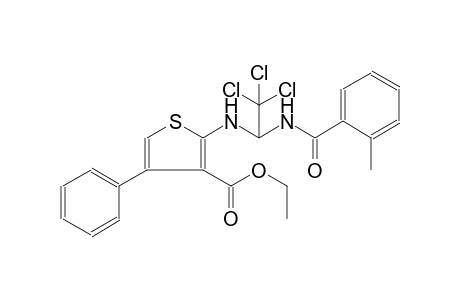 ethyl 4-phenyl-2-({2,2,2-trichloro-1-[(2-methylbenzoyl)amino]ethyl}amino)-3-thiophenecarboxylate