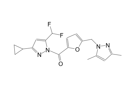3-cyclopropyl-5-(difluoromethyl)-1-{5-[(3,5-dimethyl-1H-pyrazol-1-yl)methyl]-2-furoyl}-1H-pyrazole