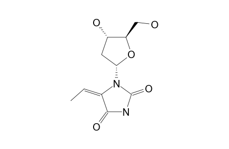 (E)-1-(2-DEOXY-ALPHA-D-ERYTHRO-PENTOFURANOSYL)-5-ETHYLIDENE-2,4-IMIDAZOLIDINEDIONE