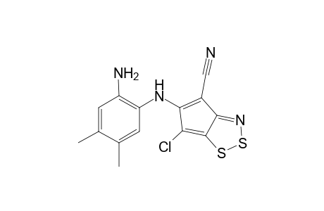 6-Chloro-5-[2'-amino-4',5'-dimethylphenyl)amino]-cyclopenta-[1,2,3]dithiazole-4-carbonitrile