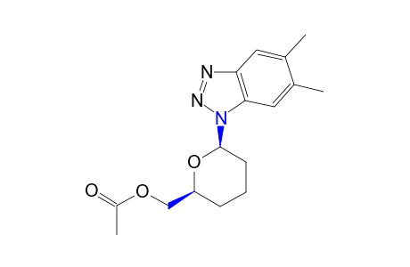 cis-6-(5,6-Dimethyl-1H-benzotriazol-1-yl)tetrahydro-2H-pyran-2-methanol, acetate(ester)