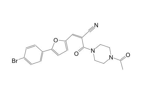 (2Z)-2-[(4-acetyl-1-piperazinyl)carbonyl]-3-[5-(4-bromophenyl)-2-furyl]-2-propenenitrile