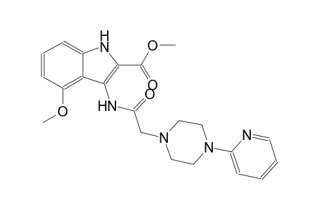 methyl 4-methoxy-3-({[4-(2-pyridinyl)-1-piperazinyl]acetyl}amino)-1H-indole-2-carboxylate