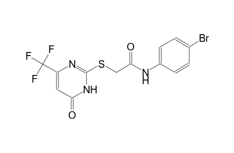 N-(4-bromophenyl)-2-{[6-oxo-4-(trifluoromethyl)-1,6-dihydro-2-pyrimidinyl]sulfanyl}acetamide
