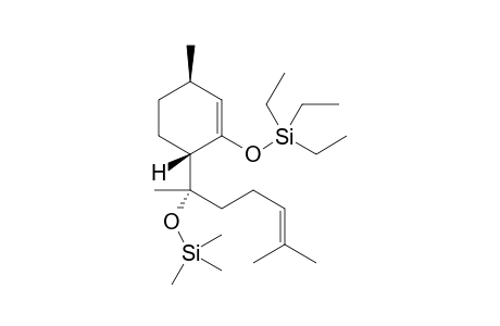 Triethyl((3R,6S)-3-methyl-6-((S)-6-methyl-2-(trimethylsilyloxy)hept-5-en-2-yl)cyclohex-1-enyloxy)silane