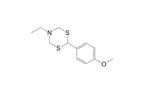 5-Ethyl-2-(4-methoxyphenyl)-1,3,5-dithiazinane