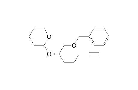 2-((S)-1-benzyloxyhept-6-yn-2-yloxy)-tetrahydro-2H-pyran