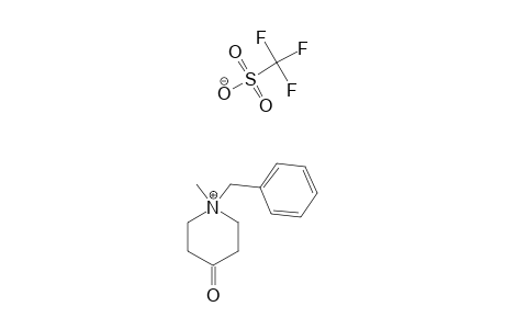 1-benzyl-1-methylpiperidin-1-ium-4-one; trifluoromethanesulfonate