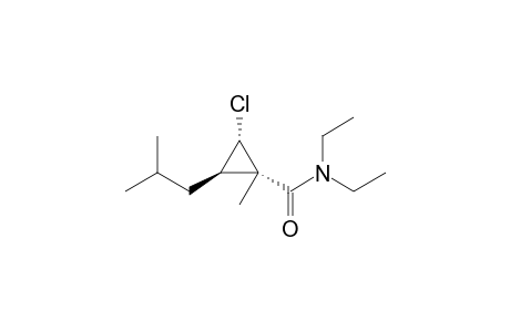 (1S*,2S*,3R*)-2-Chloro-N,N-diethyl-3-isobutyl-1-methylcyclopropanecarboxamide