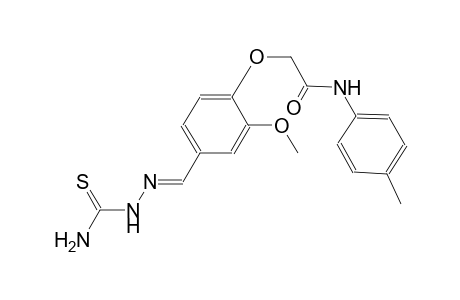 2-(4-{(E)-[(aminocarbothioyl)hydrazono]methyl}-2-methoxyphenoxy)-N-(4-methylphenyl)acetamide