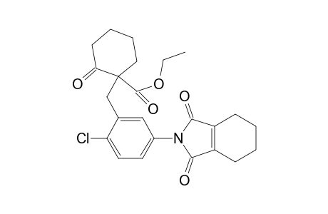 Cyclohexanecarboxylic acid, 1-[[2-chloro-5-(1,3,4,5,6,7-hexahydro-1,3-dioxo-2H-isoindol-2-yl)phenyl]methyl]-2-oxo-, ethyl ester